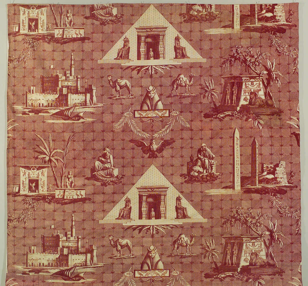 Les monuments d'Égypte by Oberkampf Manufactory, textile, 1803-1813