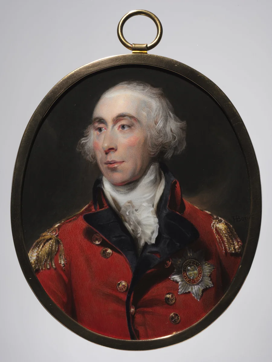 Portrait of General Sir Charles Grey, later 1st Earl Grey by Henry Bone, painting, 1794