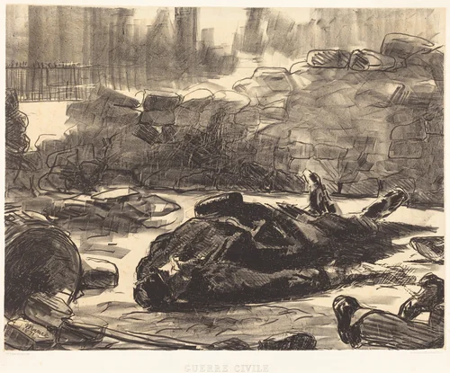 Civil War (Guerre civile) by Edouard Manet, print, 1871