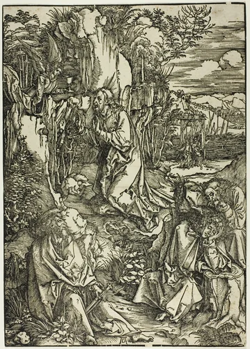 Agony in the Garden, from The Large Passion by Albrecht Dürer, print, 1496-1497
