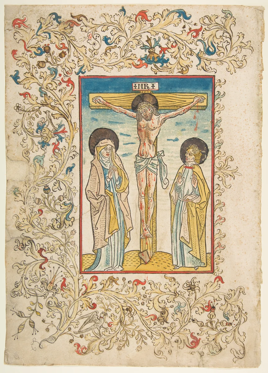 Christ on the Cross by anonymous, print, 1400-1499
