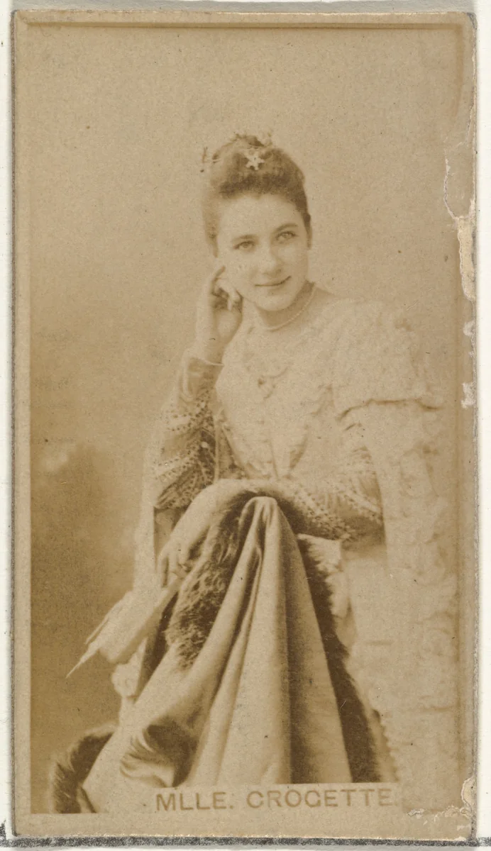 M'lle Crocette, from the Actors and Actresses series (N145-8) issued by Duke Sons & Co. to promote Duke Cigarettes by W. Duke, Sons & Co., photograph, 1890-1895