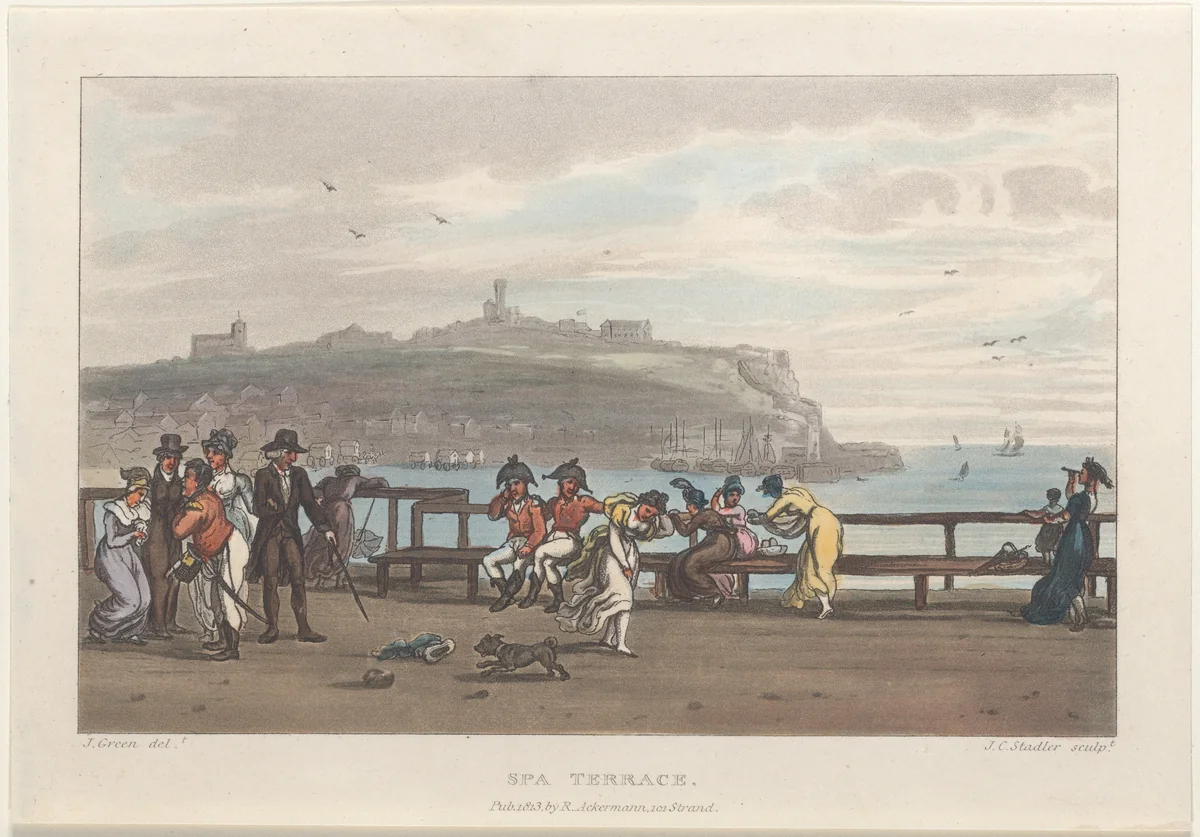 Spa Terrace by Thomas Rowlandson, print, 1813