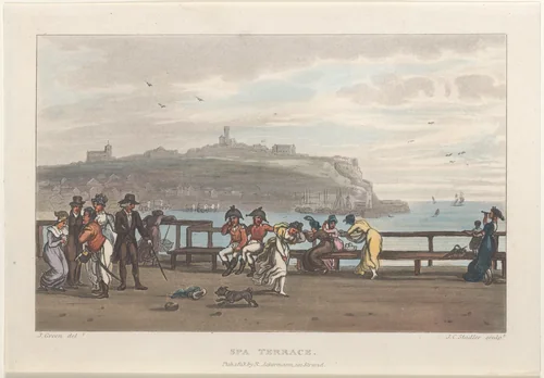 Spa Terrace by Thomas Rowlandson, print, 1813