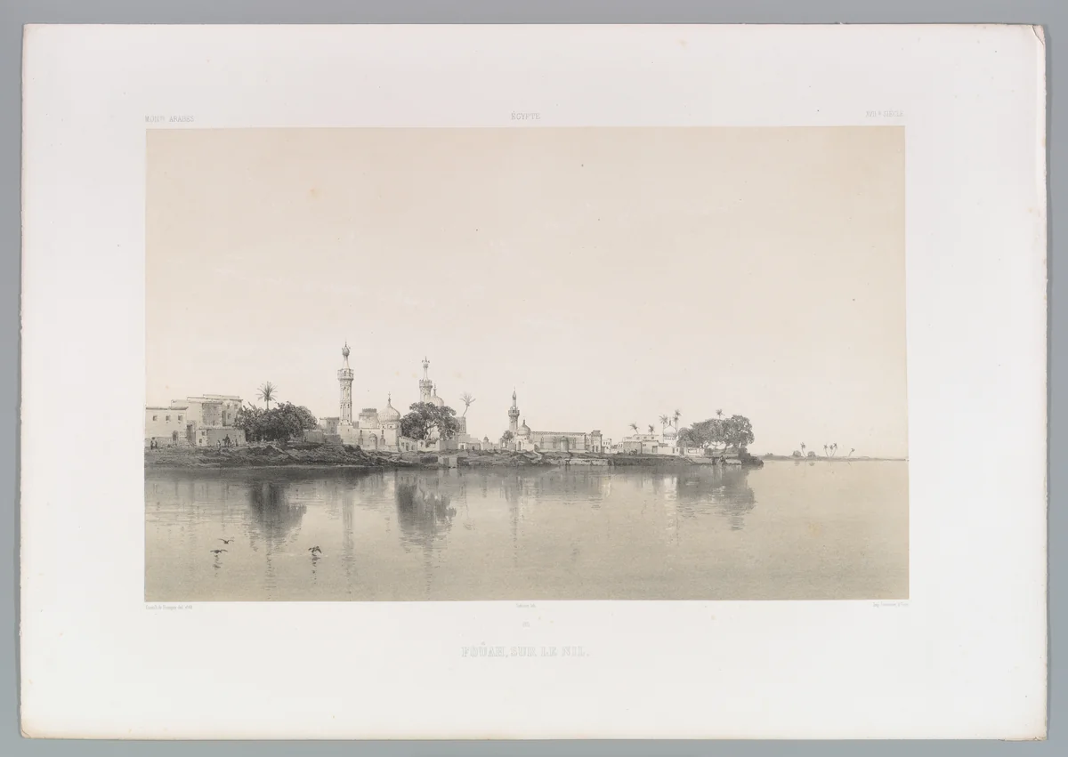 95. Foûah, sur le Nil by Joseph-Philibert Girault de Prangey, print, 1843