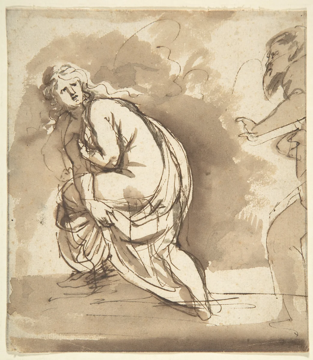 Susanna by Peter Paul Rubens, drawing, 1577-1640