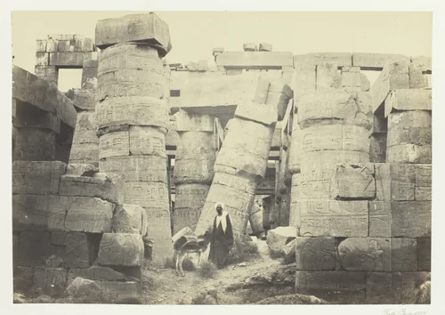 Pillars in the Great Hall, Karnac by Francis Frith, photograph, 1857