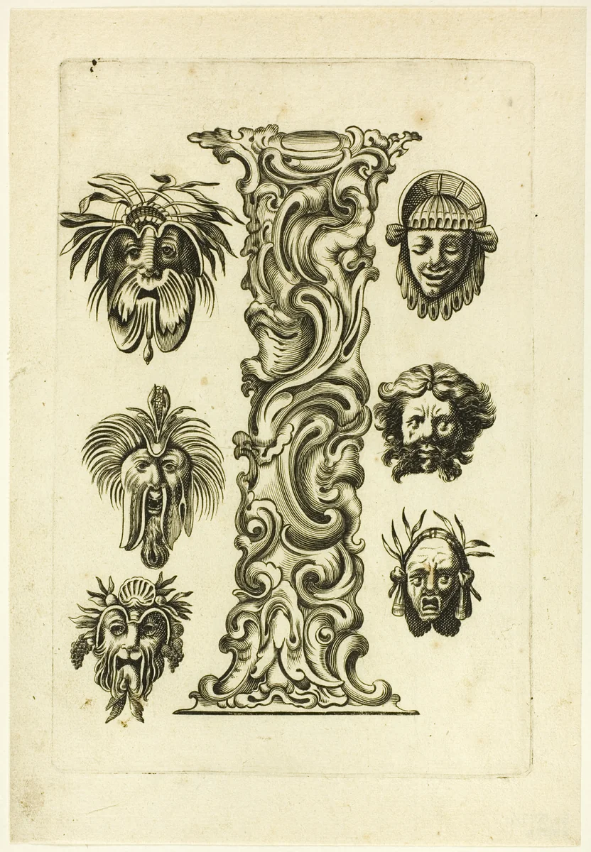 Letter I by Peter Aubry, print, 1630