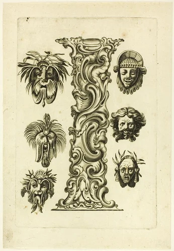 Letter I by Peter Aubry, print, 1630
