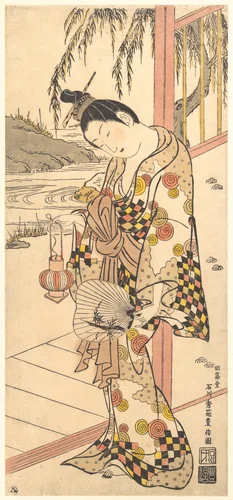 Young Lady in Summer Attire by Ishikawa Toyonobu, print, 1738-1758
