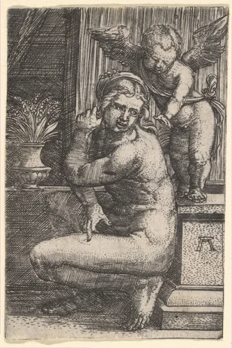 Venus Crouching by Albrecht Altdorfer, print, 1500-1538