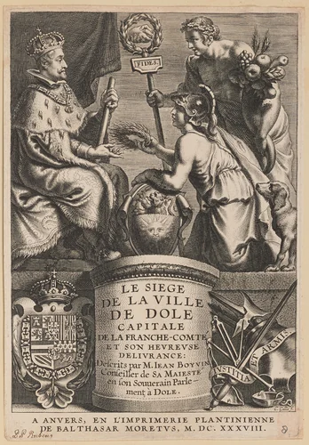 Title Page for Jean Boyvin, Le Siege de la Ville de Dole by Cornelis Galle
Sir Peter Paul Rubens
Erasmus Quellinus, print, 1638