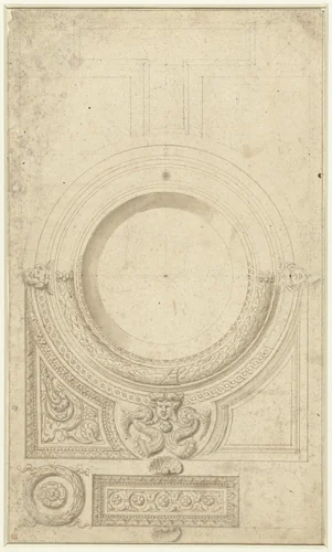 Ontwerp voor een plafond by anonymous, drawing, 1600-1699