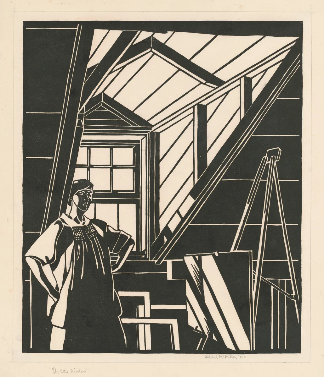 The Attic Window by Mildred McMillen, print, 1920