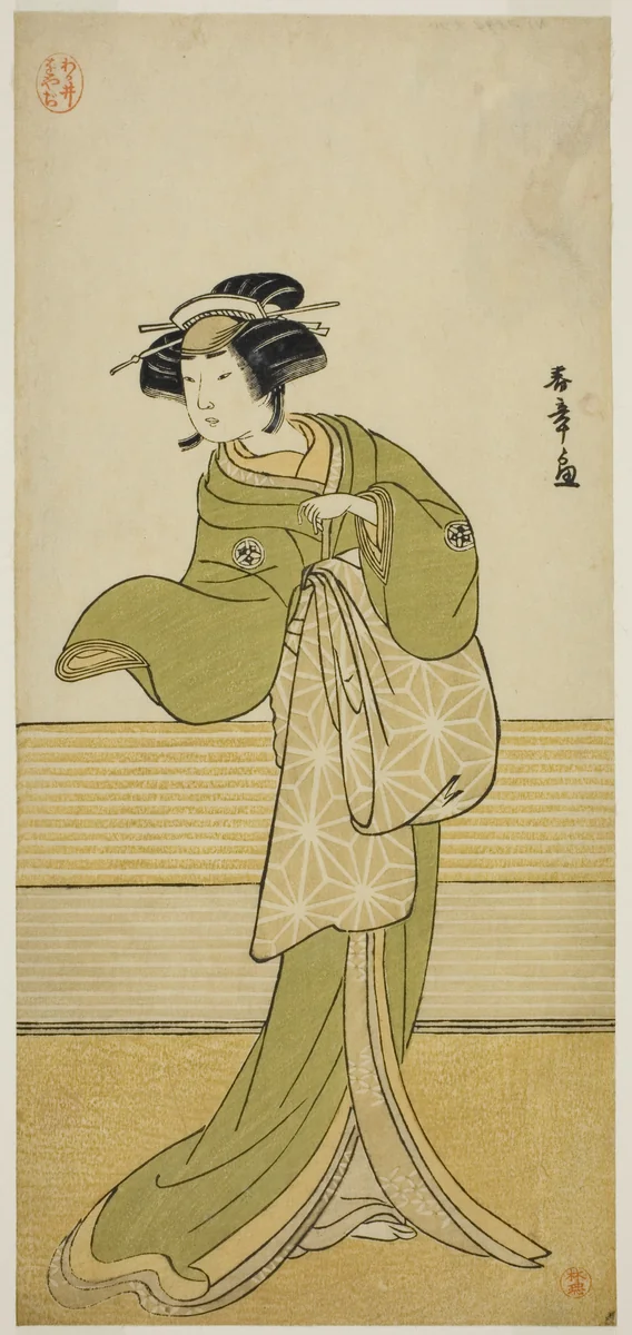 The Actor Yamashita Mangiku I in an Unidentified Role by Katsukawa Shunsho (勝川 春章), print, 1780-1784