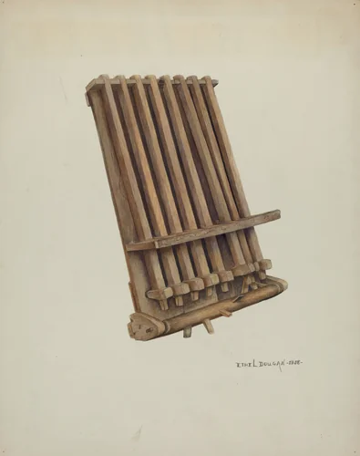 Dumbbell of Crotullum by Ethel Dougan, index of american design, 1938
