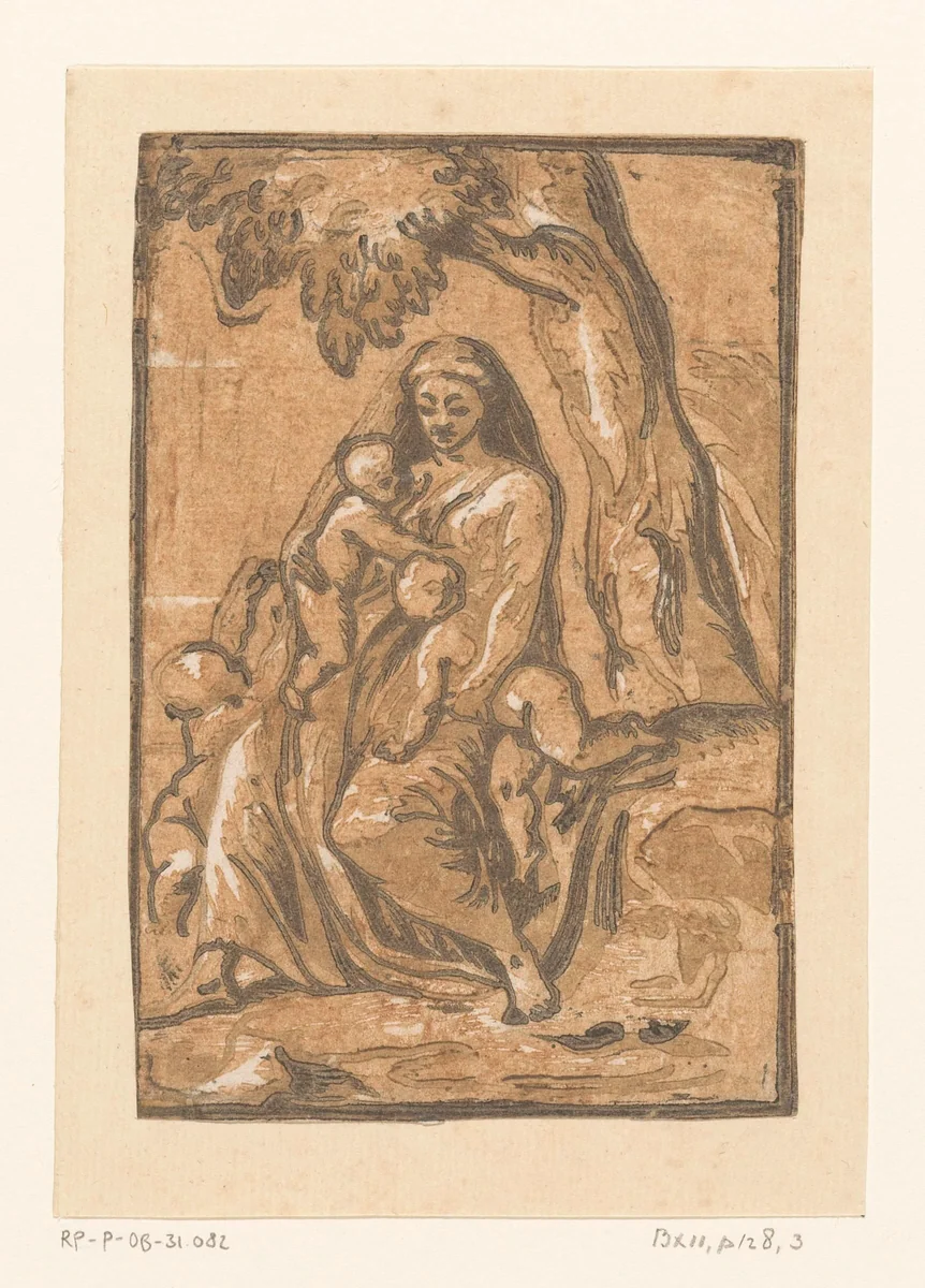 Naastenliefde (Charitas) by Unknown, print, 1502-1532