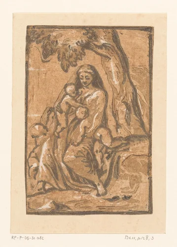 Naastenliefde (Charitas) by Unknown, print, 1502-1532
