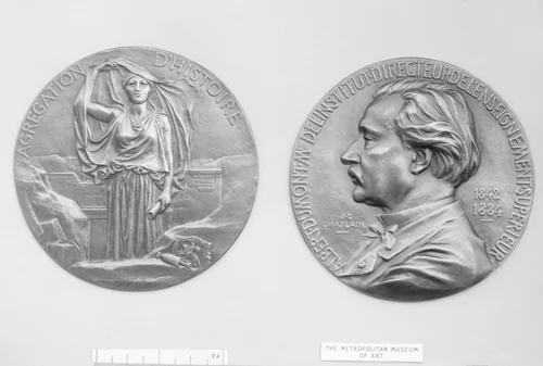 In honor of Albert Dumont, superintendent of Higher Education in France, 1884 by Jules-Clément Chaplain, metalwork, 1884
