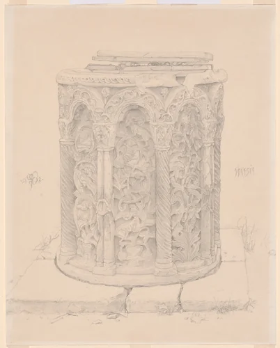 A Byzantine Well-head by Frederic Leighton, print, 1852