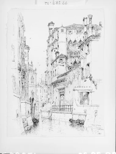 Palazzo Contarini degli Scrigni, Venice by Andrew Fisher Bunner, artwork, 1885