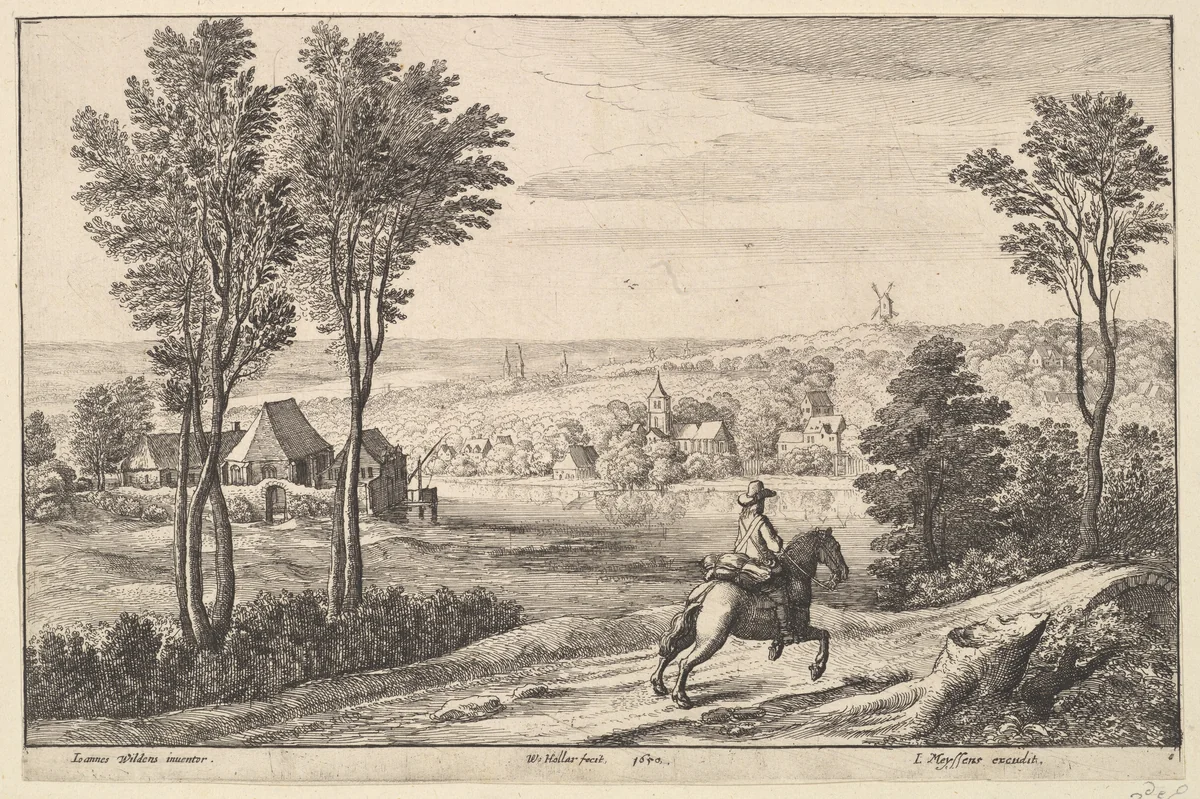 The Horseman by Wenceslaus Hollar, print, 1650