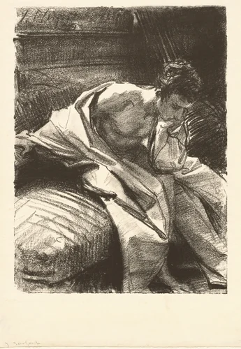 Study of a Young Man, Seated by John Singer Sargent, print, 1895