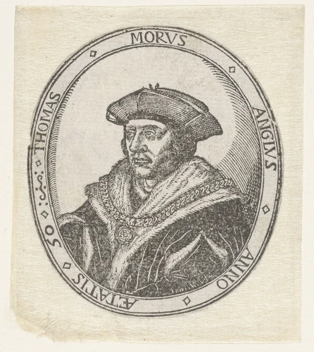 Portret van Thomas More by Unknown, print, 1508-1543
