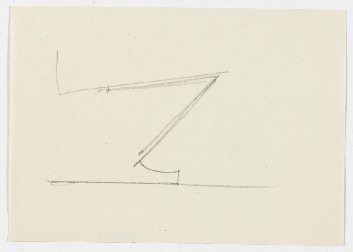 Chair Base (Elevation sketch) by Ludwig Mies van der Rohe, mies van der rohe archive, 1926