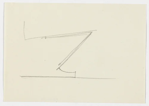 Chair Base (Elevation sketch) by Ludwig Mies van der Rohe, mies van der rohe archive, 1926