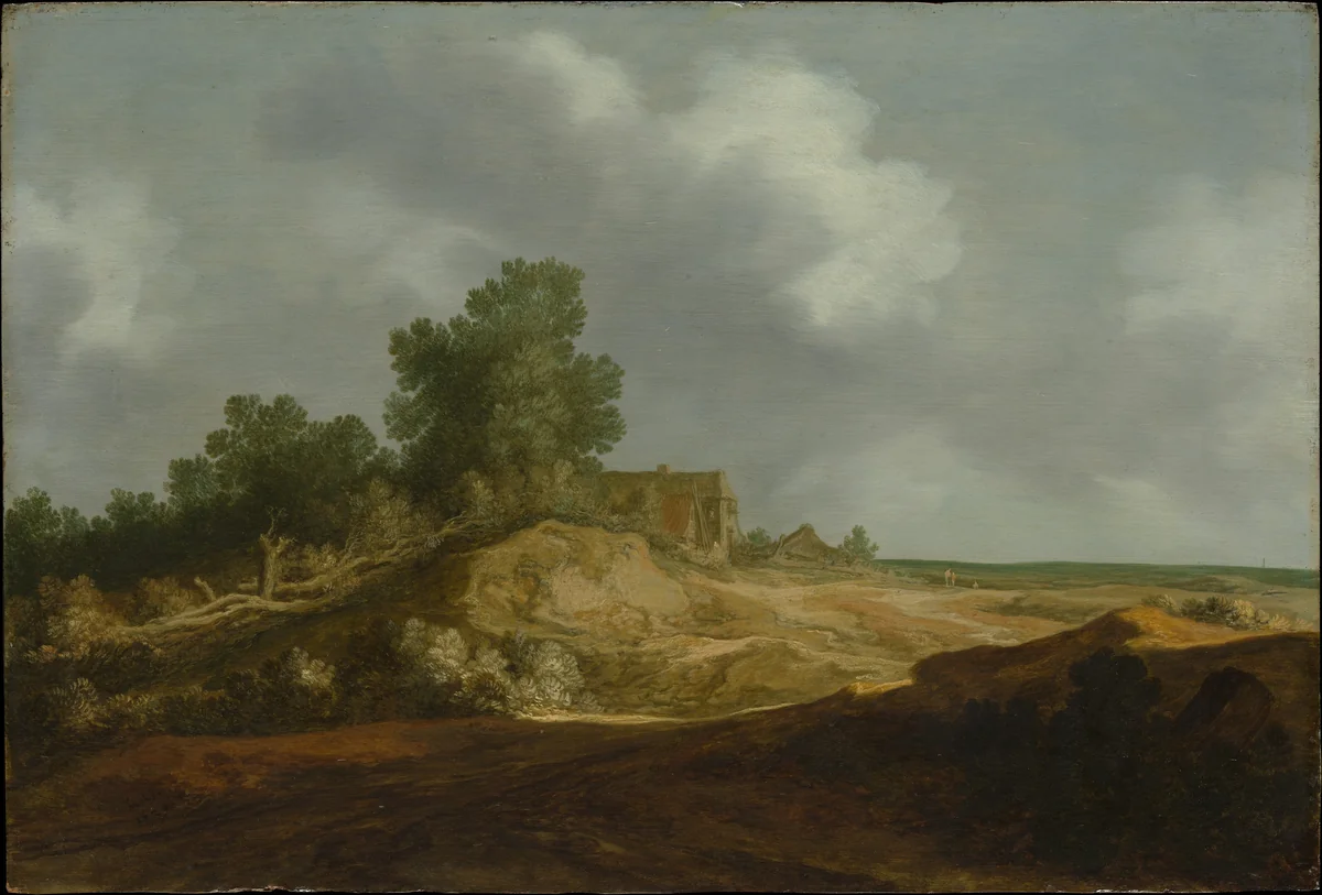 Landscape with a Cottage by Pieter de Molijn, painting, 1629
