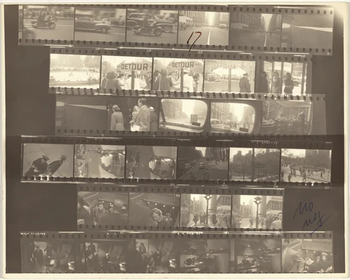 White line--Early New York City 17/Lines of My Hand 13/Black White and Things 20 by Robert Frank, photograph, 1951