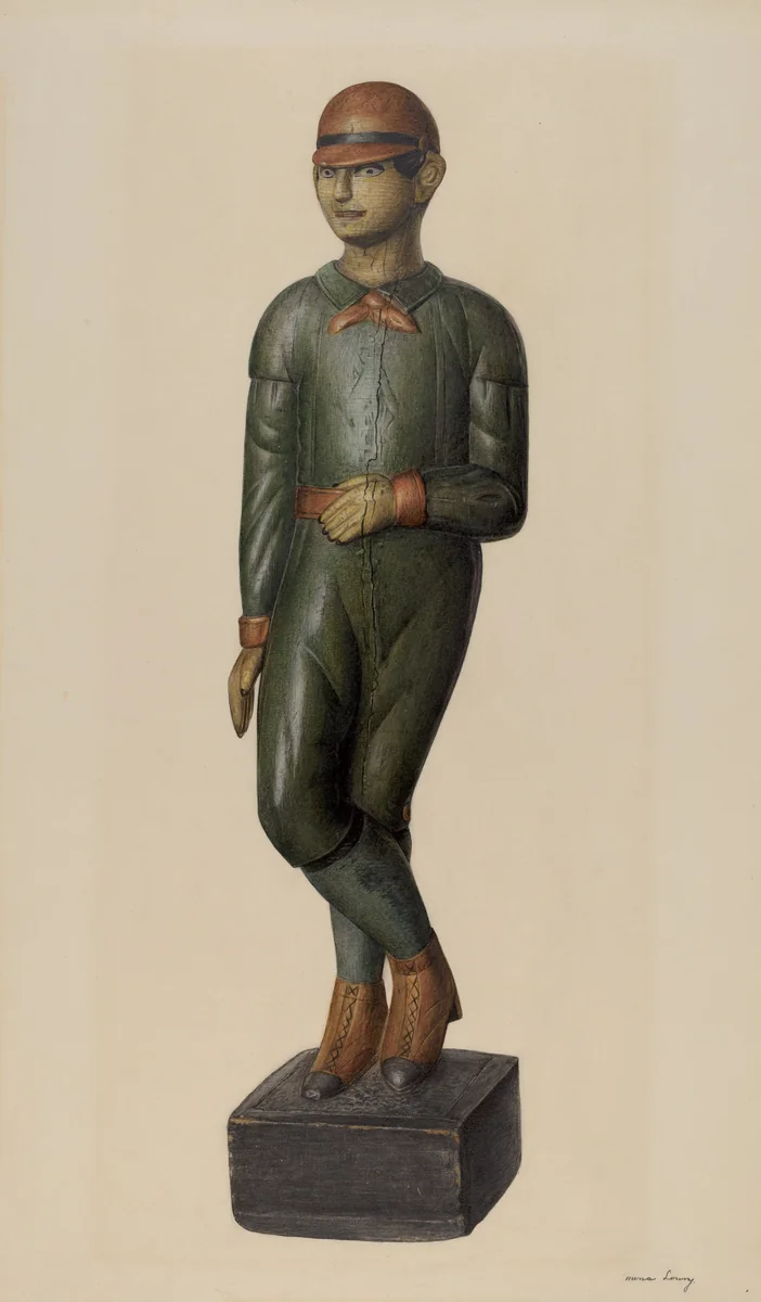 Baseball Player by Mina Lowry, index of american design, 1935-1942