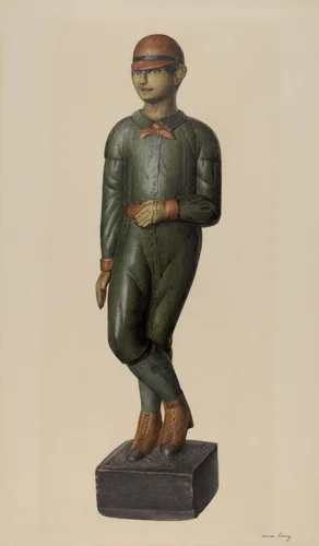 Baseball Player by Mina Lowry, index of american design, 1935-1942