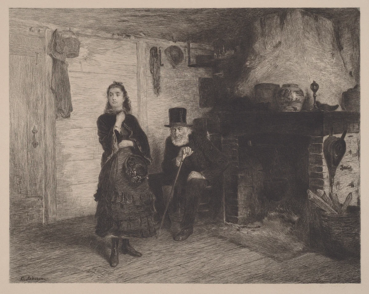 The Reprimand by Walter Shirlaw
Eastman Johnson, print, 1882