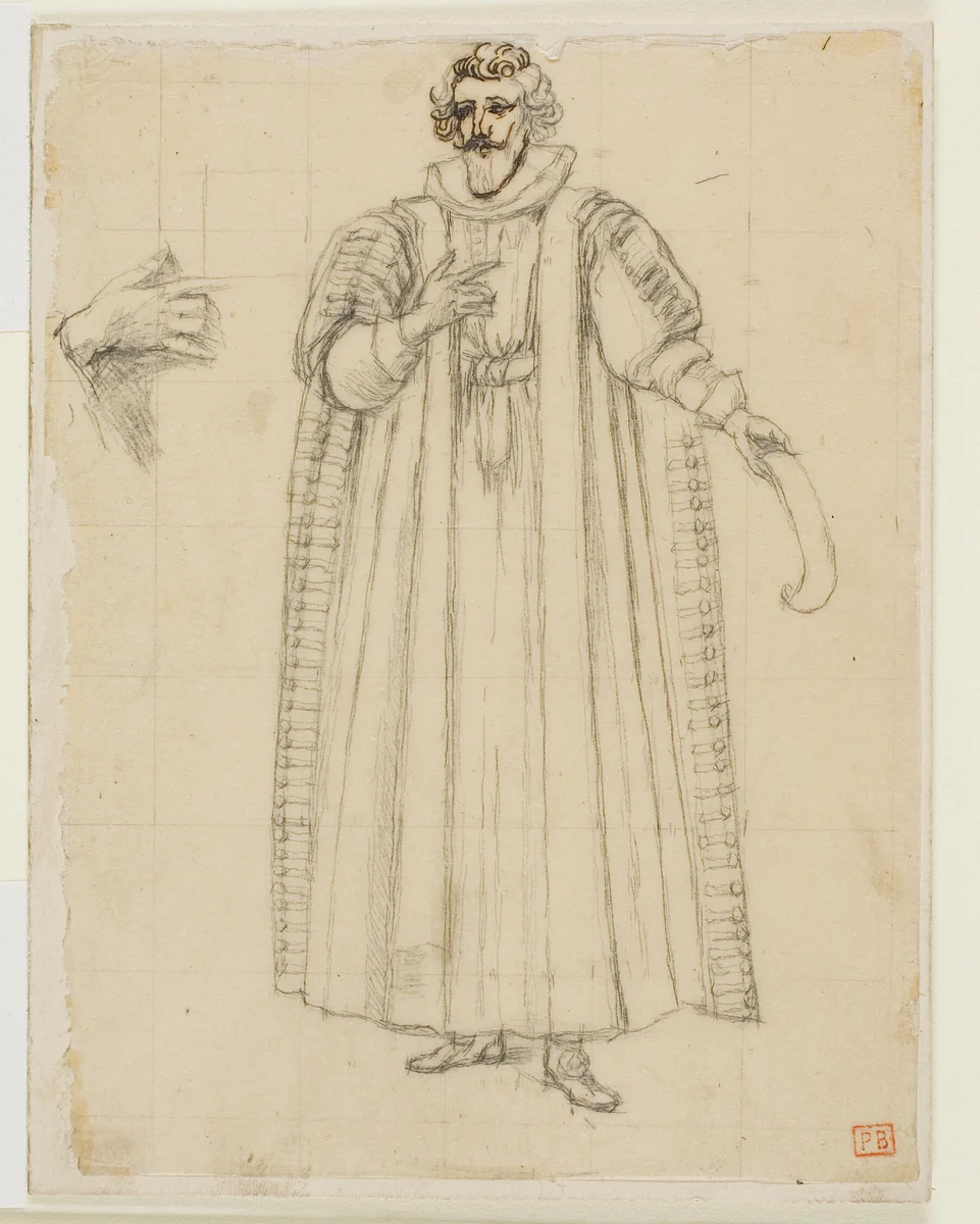 Portrait of François Viète by Charles Meryon, drawing, 1861