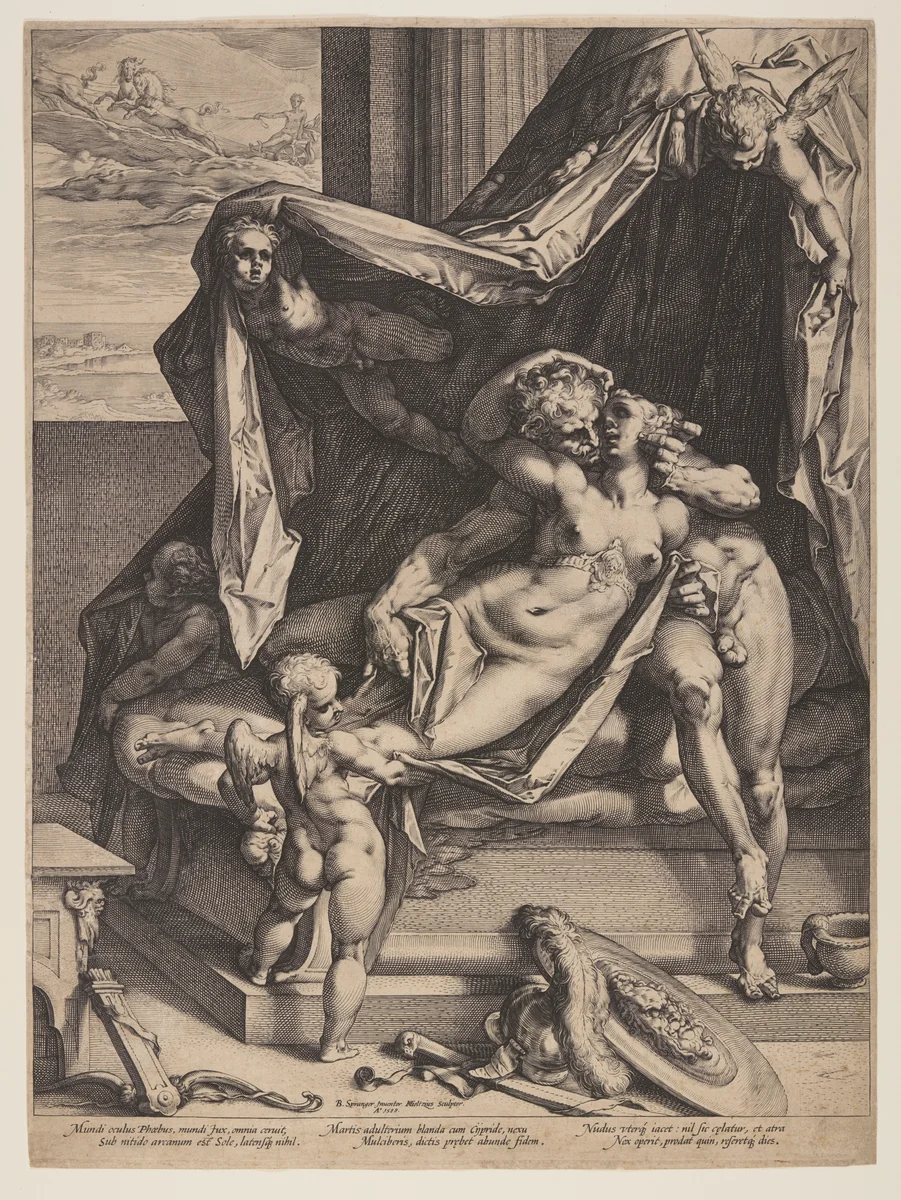 Mars and Venus by Hendrick Goltzius, print, 1588