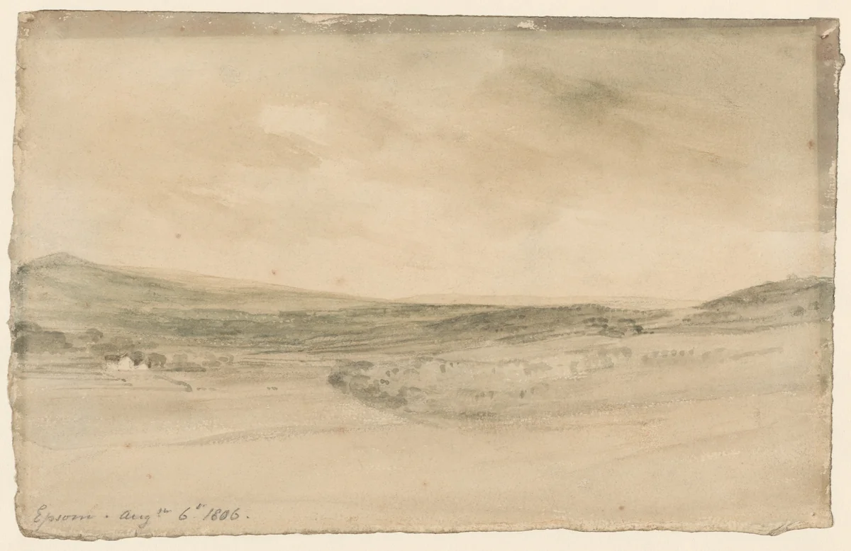 Epsom Heath by John Constable, drawing, 1806