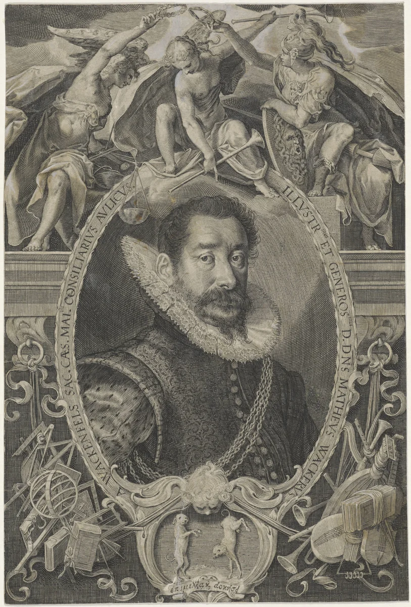 Portret van Matthaeus Wacker von Wackenfels by Aegidius Sadeler, print, 1597-1629