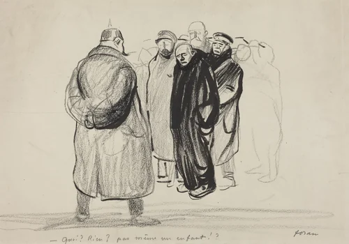 Bredouilles, l'Equipage d'un Zeppelin by Jean-Louis Forain, drawing, 1915