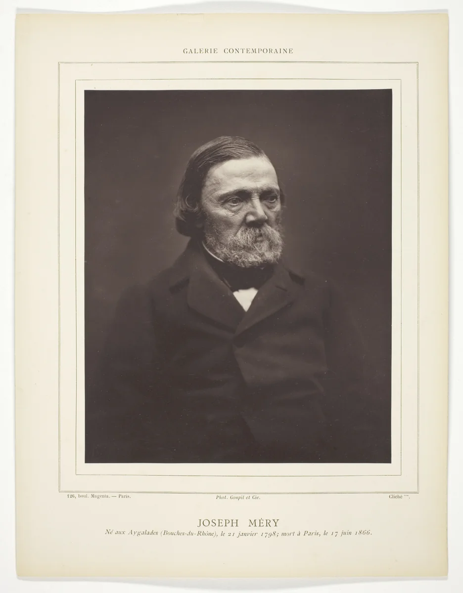Joseph Méry by Artist Unknown, photograph, 1871-1889