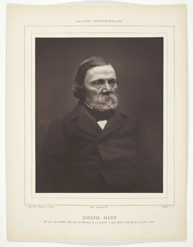 Joseph Méry by Artist Unknown, photograph, 1871-1889