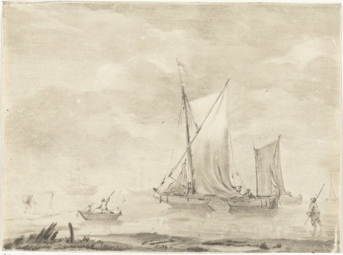 Rivierlandschap by Jurriaan Cootwijck, print, 1761-1798