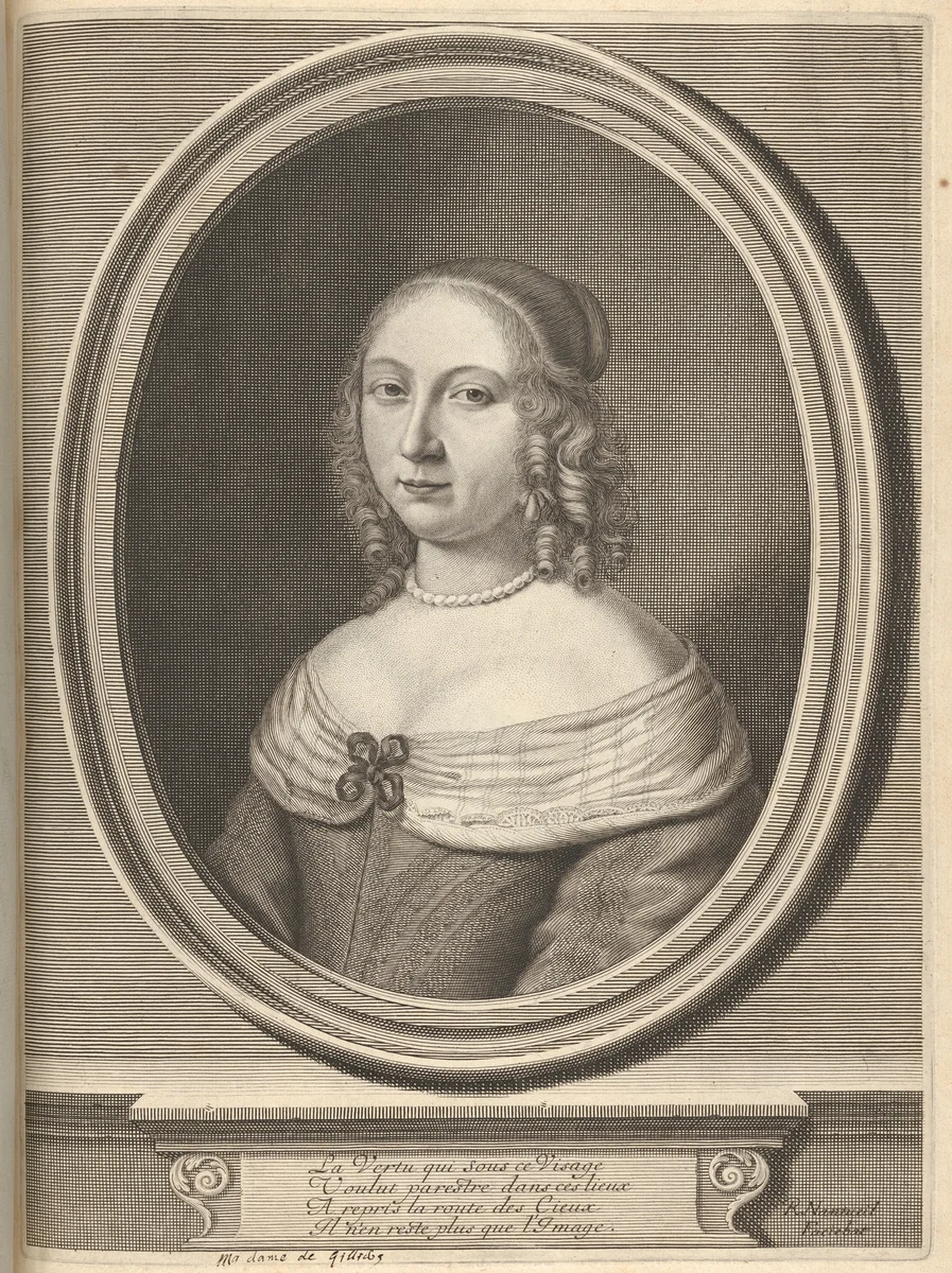 Portrait of Marie de Gillier by Robert Nanteuil, print, 1635-1678