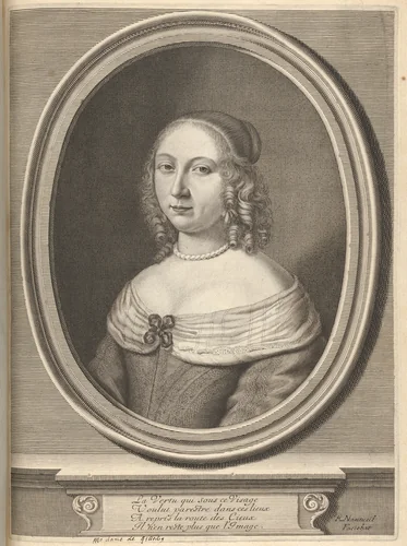 Portrait of Marie de Gillier by Robert Nanteuil, print, 1635-1678