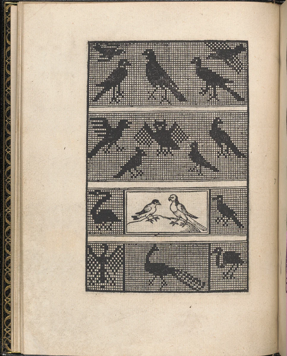 Page from Ein new kunstlich Modelbuch...(Page 7v) by Peter Quentel, book, 1544