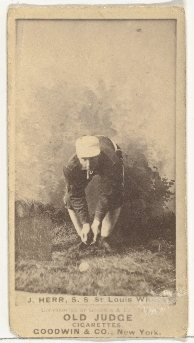 Herr, Shortstop, St. Louis Whites, from the Old Judge series (N172) for Old Judge Cigarettes by Goodwin & Company, photograph, 1887-1890