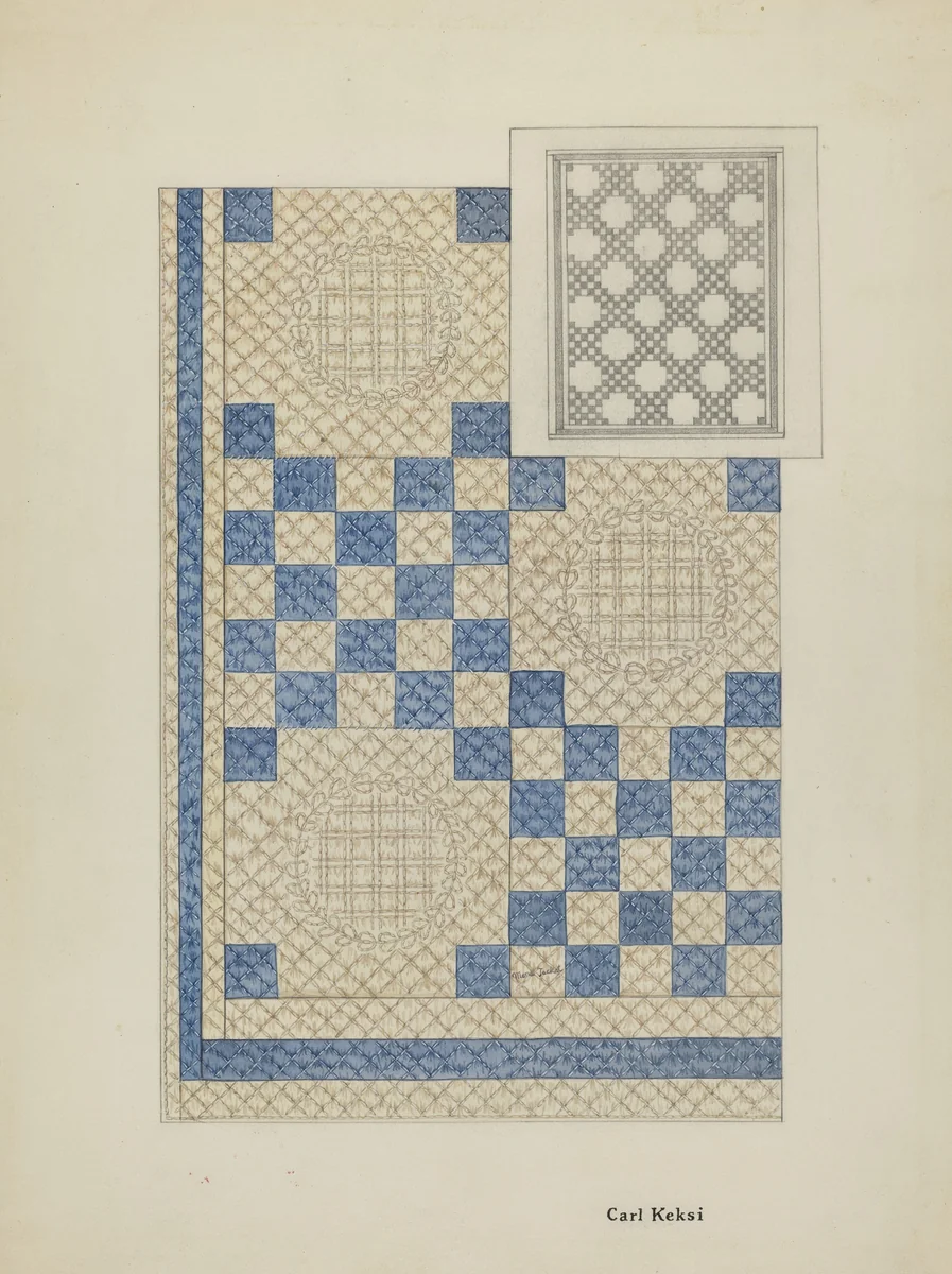 Friendship Quilt by Carl Keksi, index of american design, 1935-1942