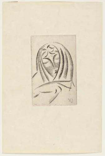 Female Head, Draped from The Drypoints of Elie Nadelman by Elie Nadelman, print, 1951