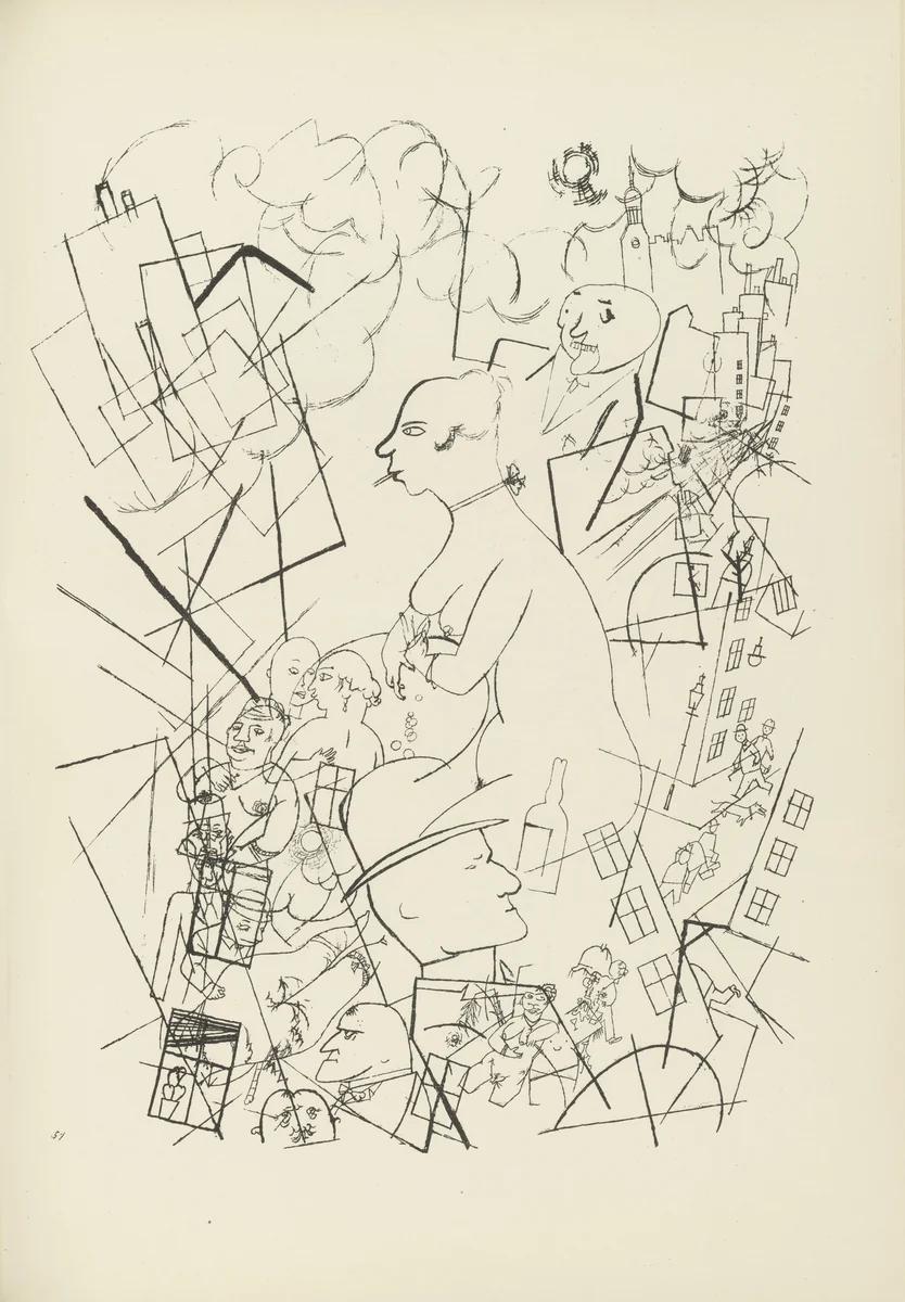 Eva (plate, folio 63) from Ecce Homo by George Grosz, illustrated book, 1922